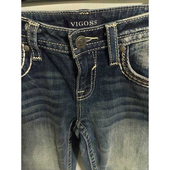 Vigoss Women’s Capri Jeans Size 30x27 Blue Rodeo Cowgirl Western - Picture 3 of 12